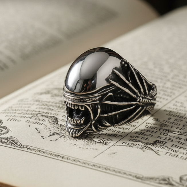 Alien XenoMorph gothic jewellwey rings