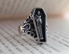 Coffin Ring, statement rings, Men, rings, adjustable jewellery, unisex jewellery