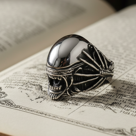 Alien XenoMorph gothic jewellwey rings 