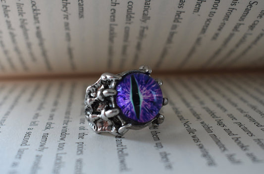 Dragon Eye Adjustable Ring (Purple)