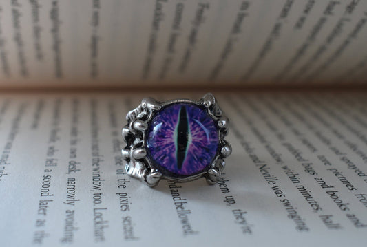 Dragon Eye Adjustable Ring (Purple)
