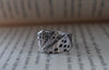 Adjustable Playing Cards Ring: Antique Silver Poker Jewelry