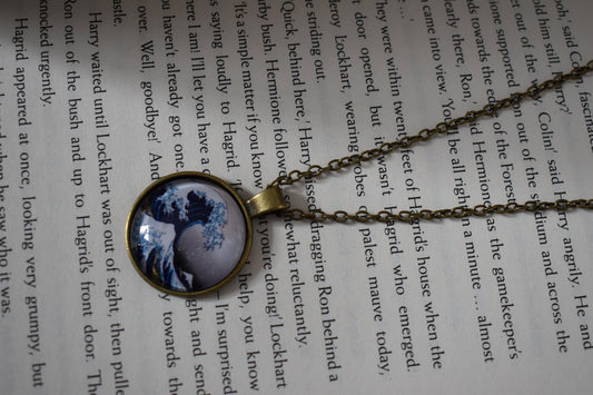 Wave Glass Pendant Necklace