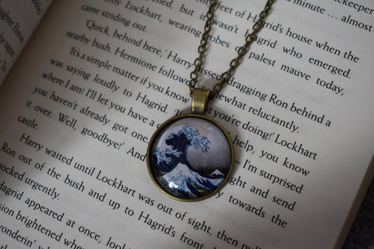 Wave Glass Pendant Necklace