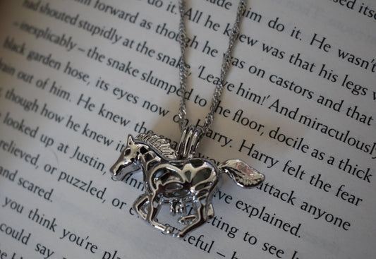 Glow in the Dark Horse Pendant Necklace